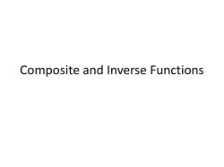 Inverse Functions