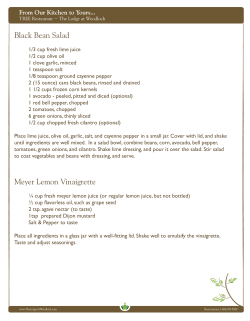 Black Bean Salad - The Lodge At Woodloch