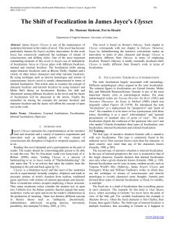 The Shift of Focalization in James Joyce`s Ulysses