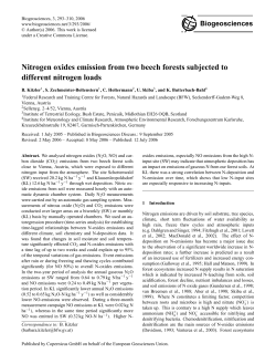 Nitrogen oxides emission from two beech forests