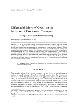 Differential effects of cobalt on the initiation of fast axonal transport