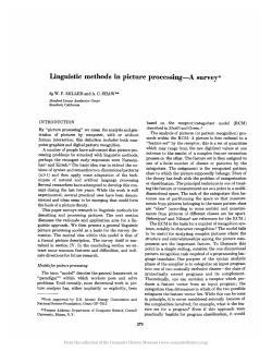 Linguistic methods in picture processing-A survey