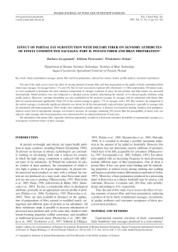 effect of partial fat substitution with dietary fiber on sensory attributes
