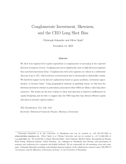 Conglomerate Investment, Skewness, and the CEO Long Shot Bias