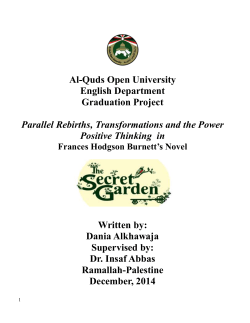 Al-Quds Open University English Department Graduation Project