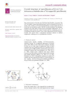 Crystal structure of (perchlorato