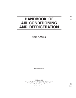 HANDBOOK OF AIR CONDITIONING AND REFRIGERATION