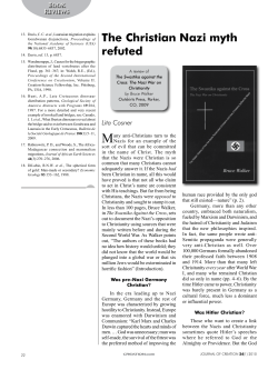 The Christian Nazi myth refuted - Creation Ministries International
