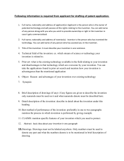 General Instruction For Preparing Drafts