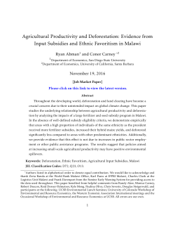 Agricultural Productivity and Deforestation: Evidence from Input