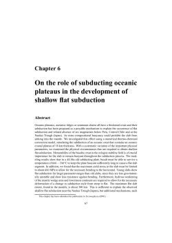 Chapter 6: On the role of subducting oceanic plateaus in the