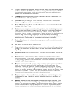 1:01 As used in these Rules and Regulations the following words