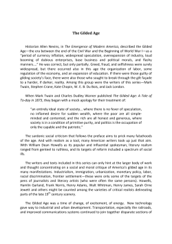 The Gilded Age - Oklahoma Humanities Council