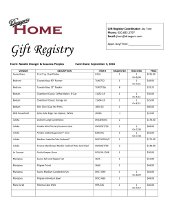 Gift Registry