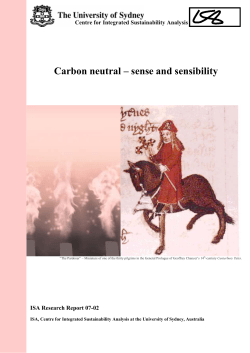 Carbon neutral – sense and sensibility