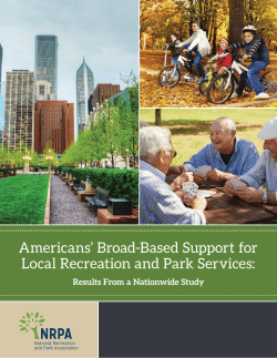Americans` Broad-Based Support for Local Recreation and Park