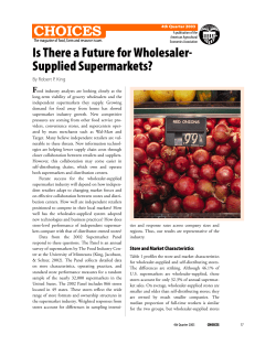 Is There a Future for Wholesaler-Supplied Supermarkets?