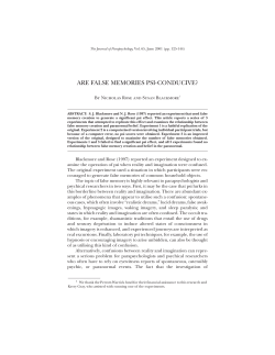 are false memories psi-conducive?