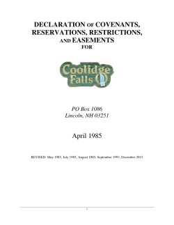 Bylaws - Coolidge Falls Homeowners Association