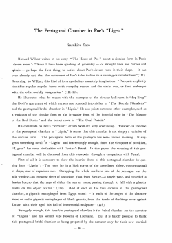 The Pentagonal Chamber in Poe`s "Ligeia"