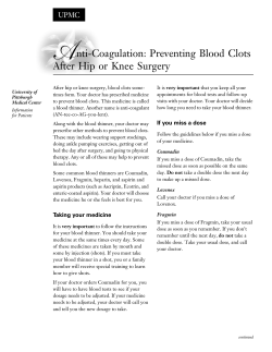Anti-Coagulation: Preventing Blood Clots After Hip