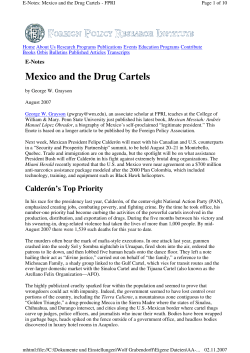 Mexico and the Drug Cartels