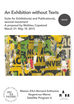 An Exhibition without Texts