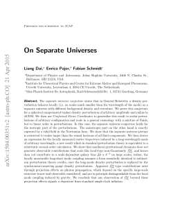On Separate Universes