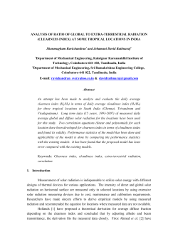 ANALYSIS OF RATIO OF GLOBAL TO EXTRA