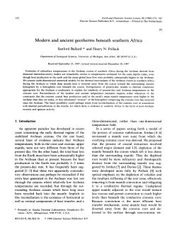 Modern and ancient geotherms beneath southern Africa