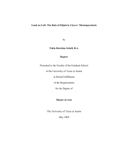 Loud on Left: The Role of Elijah in Ulysses` Metempsychosis by