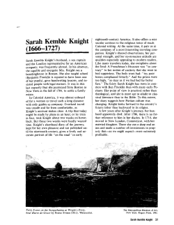 Sarah Kemble Knight (1666-1727)