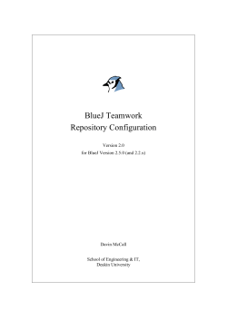 BlueJ Teamwork Repository Configuration