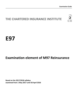 Examination element of M97 Reinsurance