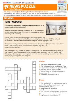 L1 Crossword 534_0 - First News for Schools