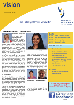Newsletter Number 12 - 2016
