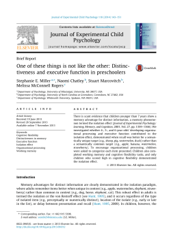 One of these things is not like the other: Distinctiveness