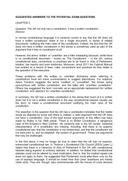 SUGGESTED ANSWERS TO THE POTENTIAL EXAM QUESTIONS