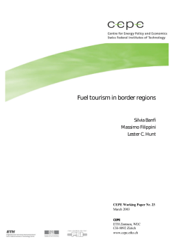 Fuel tourism in border regions - ETH E