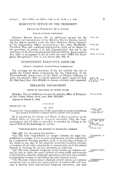 EXECUTIVE OFFICE OF THE PRESIDENT Selective Service