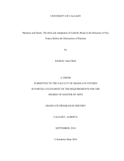 Shamans and Saints: The Role and Adaptation of Catholic Ritual in