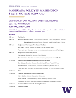 marijuana policy in washington state: moving forward
