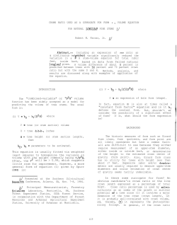 CROWN RATIO USED AS A SURROGATE FOR FORM i ._ VOLUME