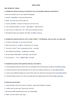 Ficha 32 Modal verbs (con soluciones)