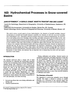 163: Hydrochemical Processes in Snow