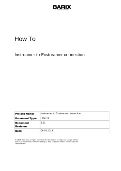 Howto Instreamer-Exstreamer