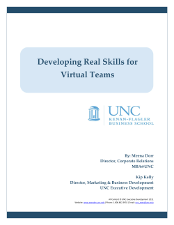 Developing Real Skills for Virtual Teams
