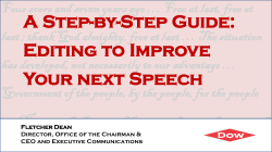 A Step-by-Step Guide: Editing to Improve Your next Speech