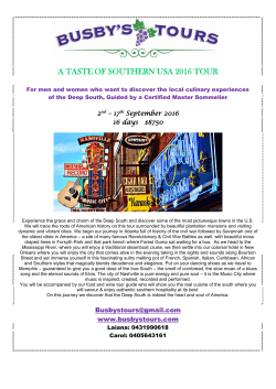 a taste of southern usa 2016 tour