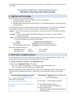 sentence structure and punctuation